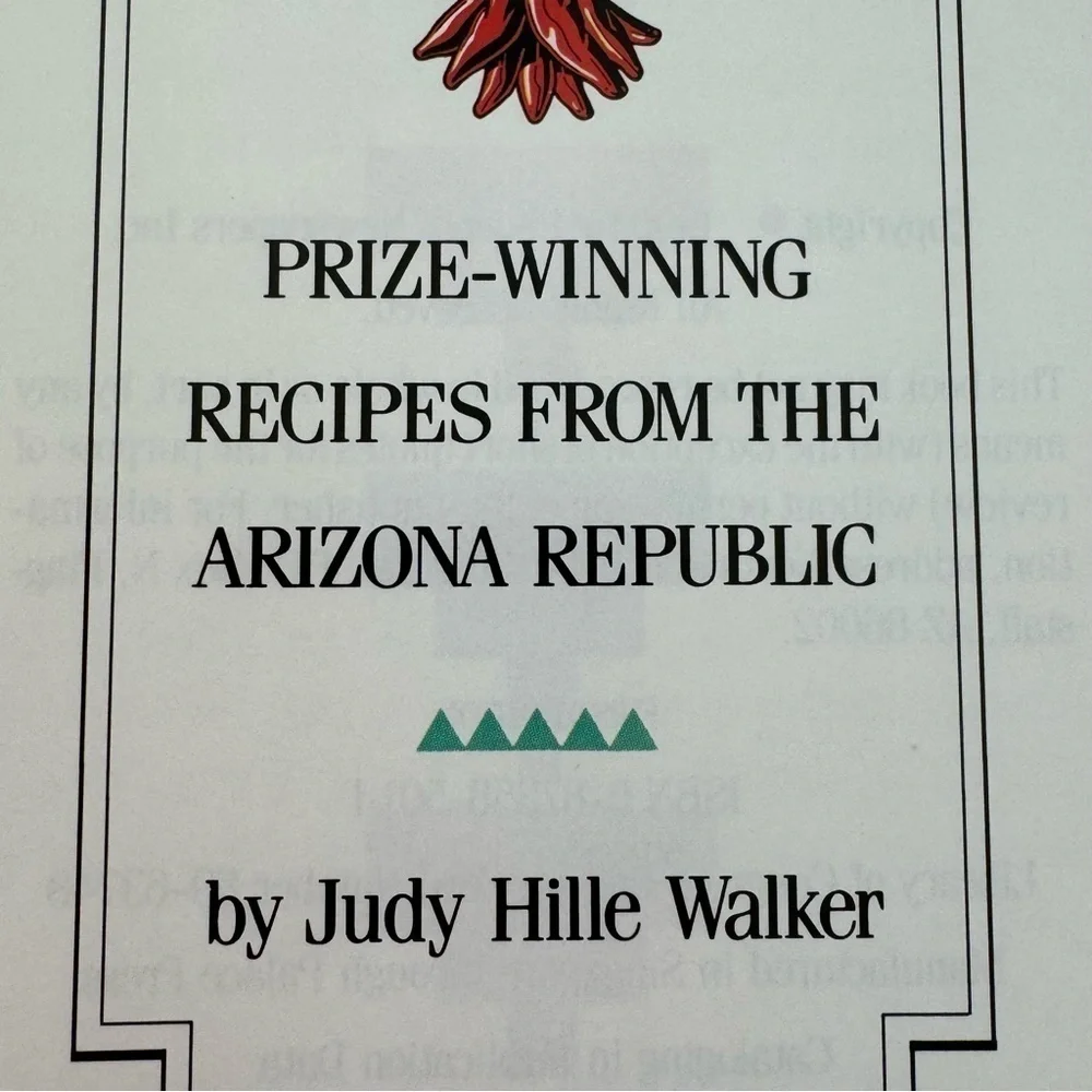 Vintage Savory Southwest Prize Winning Recipes Arizona Republic Cookbook